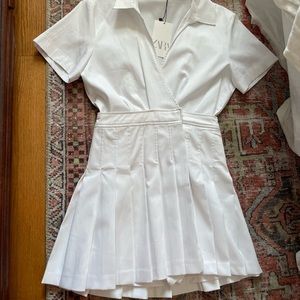 Zara NWT white skort dress XS